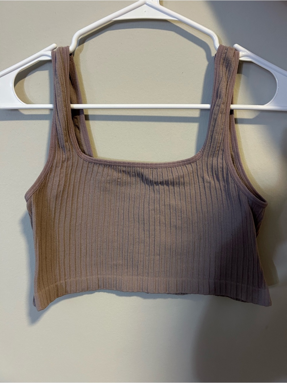 Ribbed Mauve tank top